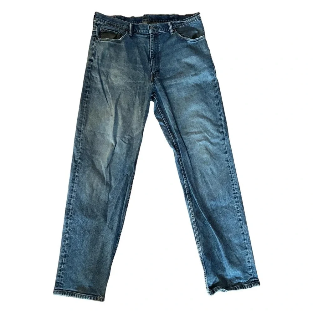 Levis 550 Relaxed Fit Tapered Leg Blue Denim Jeans Mens W40 L34 Medium Wash